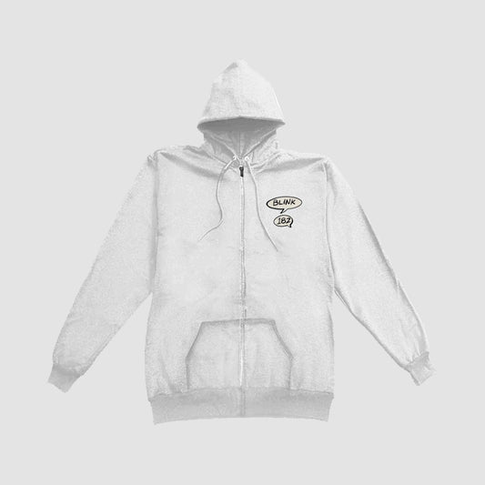 Blink 182 - Roger Rabbit White Zip Hoodie