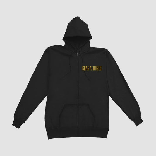 Guns N Roses - Classic Logo Backprint Zip Hoodie