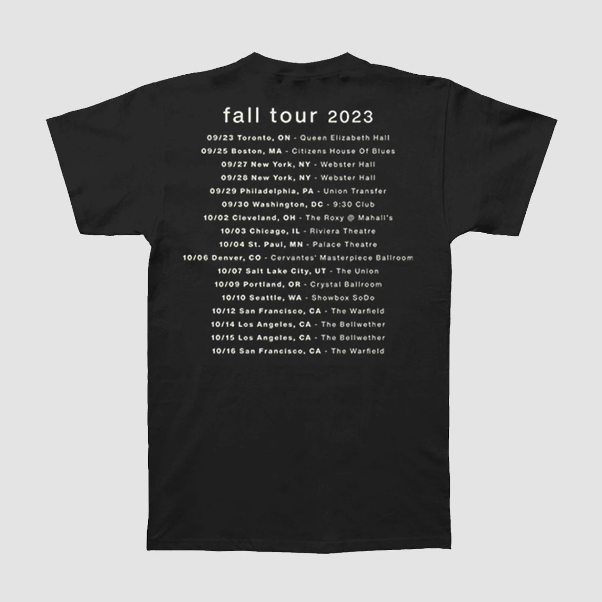 Slowdive - Tour Tshirt Black