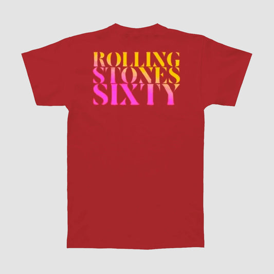 The Rolling Stones - 60 Gradient Text Red