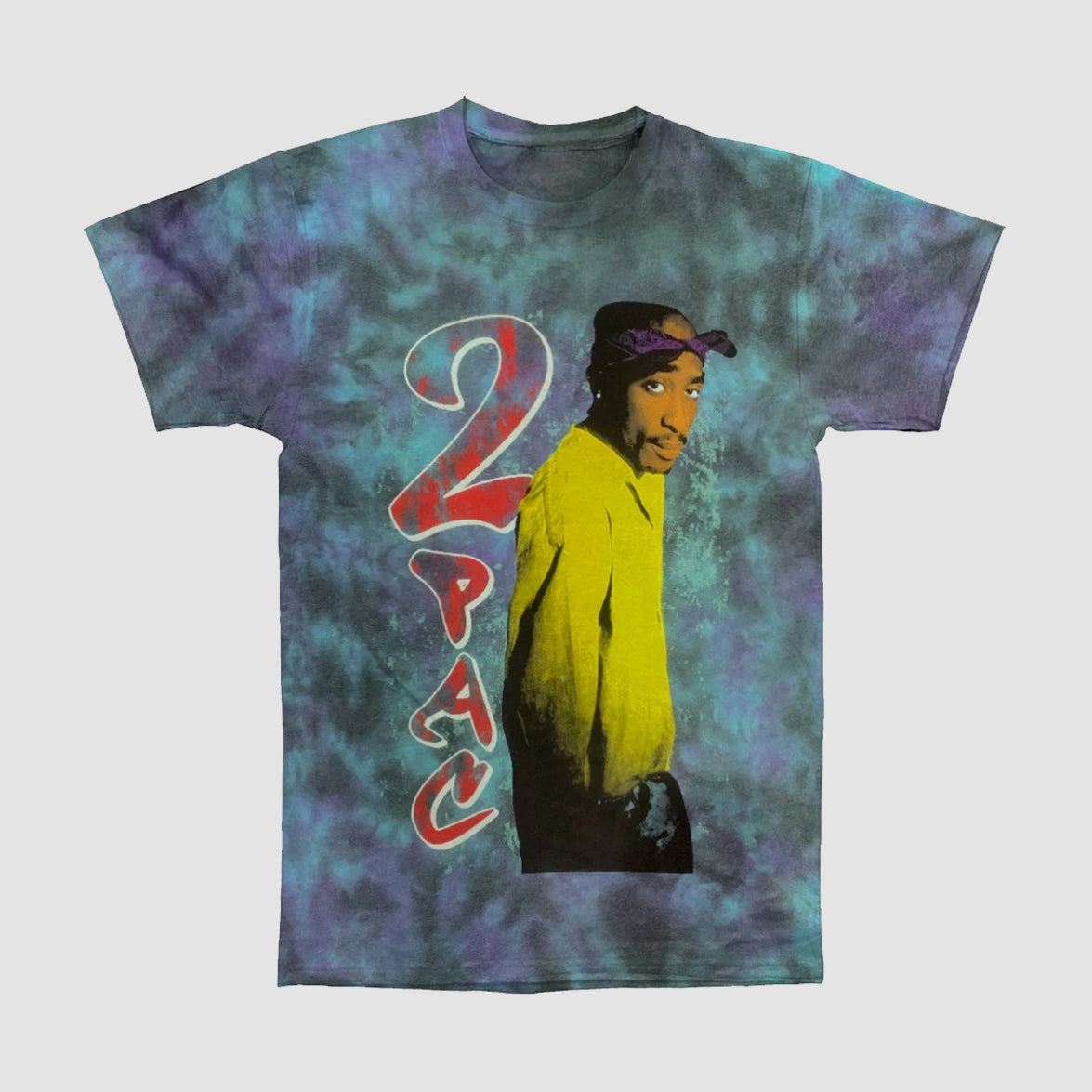 Tupac - Vintage Tupac Blue Dip Dye