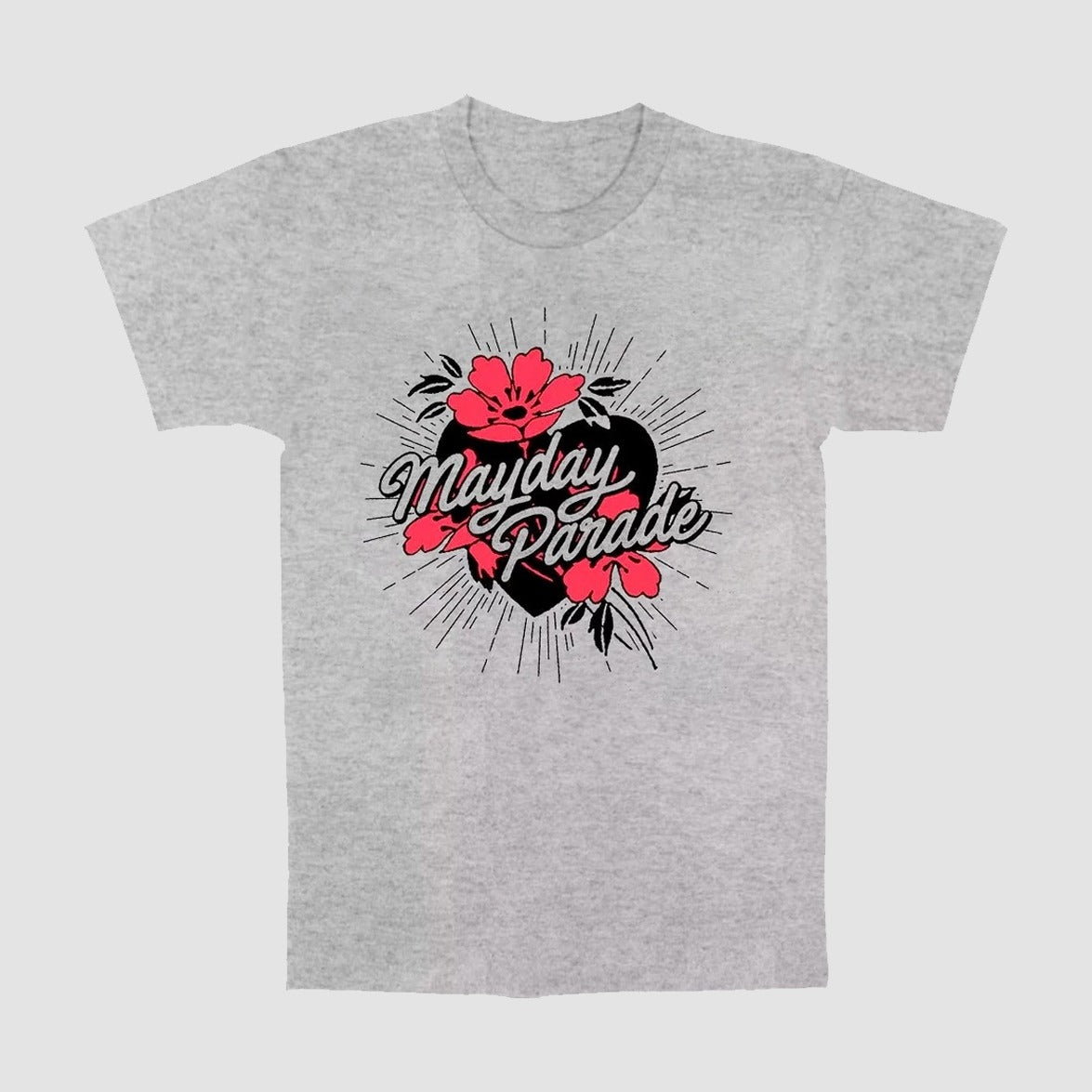 Mayday Parade - Heart/Flowers Grey