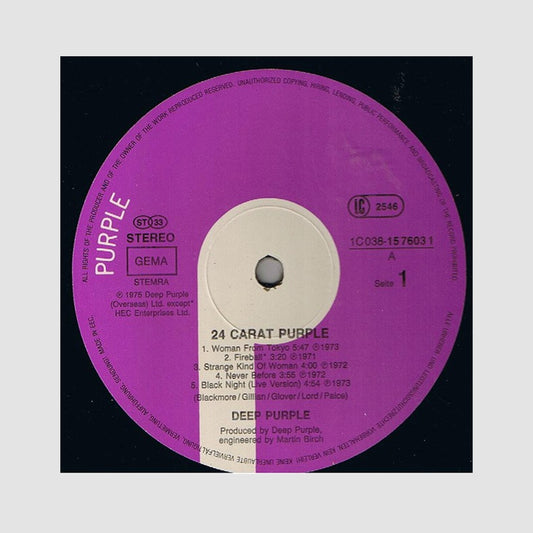Deep Purple - 24 Carat Purple Vinyl