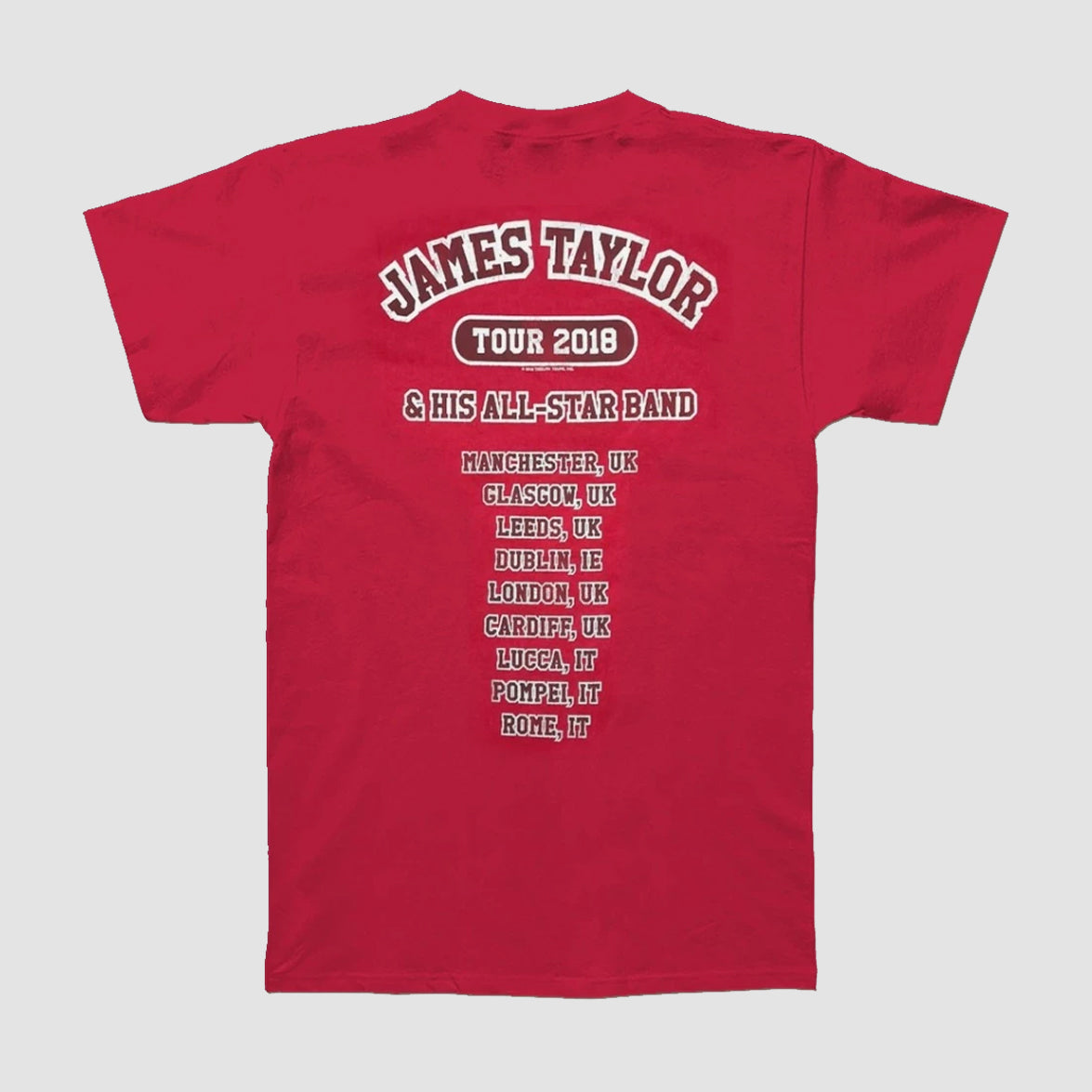 James Taylor - 2018 Tour Logo Red
